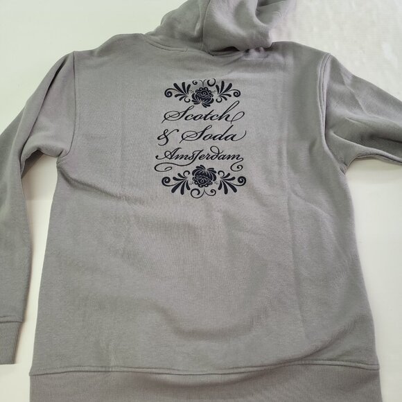 Scotch & Soda Sweatshirt Mens M‎ Asphalt Relaxed Fit Fleece Graphic Hoodie New - Picture 11 of 14